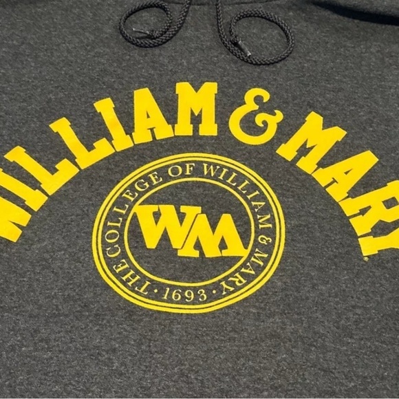 VTG William & Mary Charcoal Gray Hoodie Sweatshirt Sweater By Champion Size XL - Picture 2 of 4